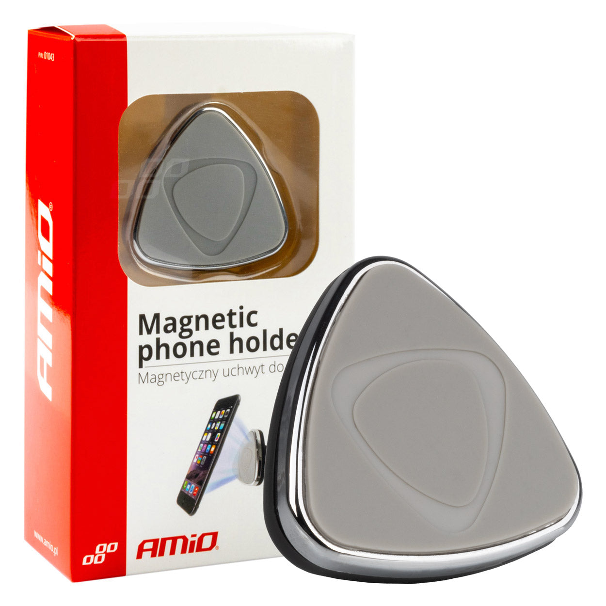Uchwyt magnetyczny na telefon do samochodu na kratkę HOLD-01 AMIO-01043