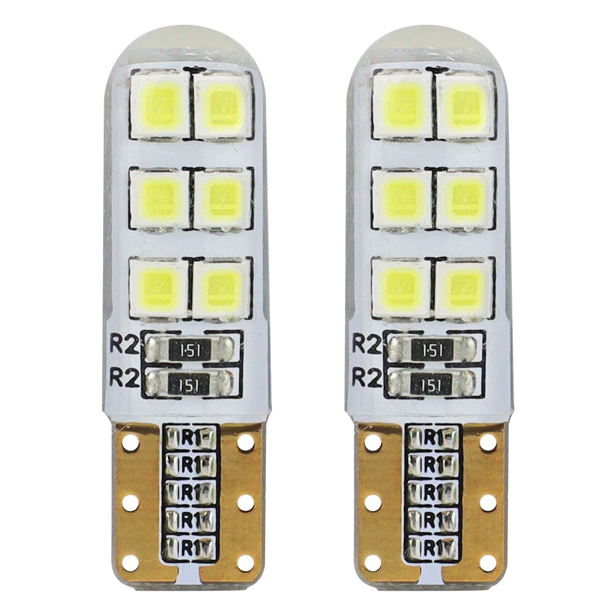 Żarówki LED STANDARD T10 W5W 12xSMD 2835 12V Silikon AMIO-01095