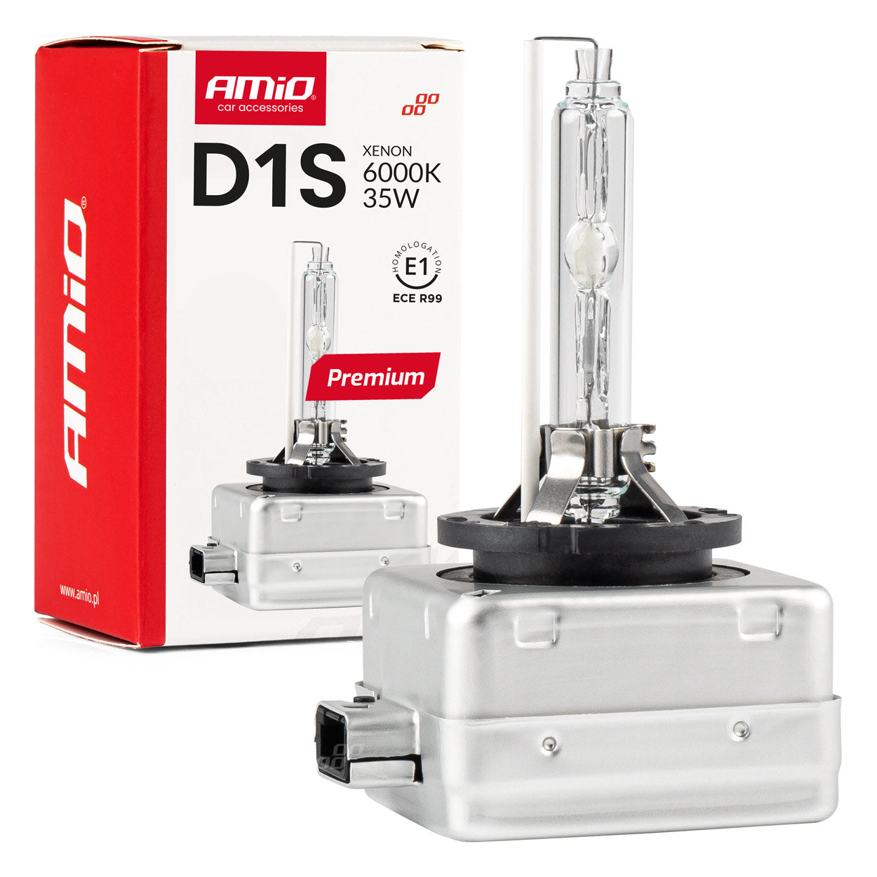 Żarówka ksenonowa żarnik xenon D1S 6000K AMiO PREMIUM AMIO-01409