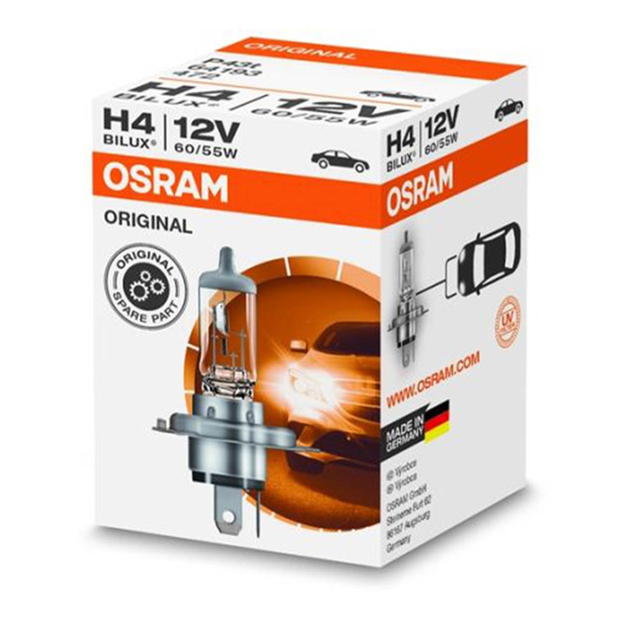 Żarówka halogenowa Osram  H4 12V 60/55 P43T