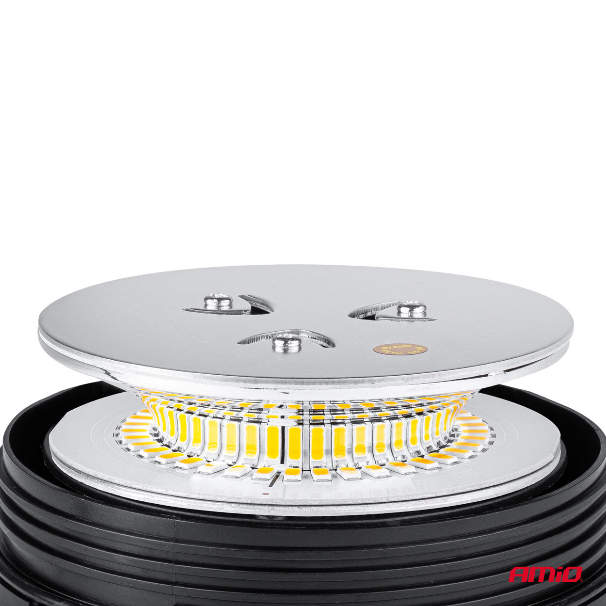 Lampa ostrzegawcza błyskowa kogut 39 LED magnes R65 R10 12V 24V WAR11M AMIO-01500