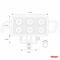 Lampa robocza LED szperacz AWL02 6 LED 12V 24V AMIO-01613