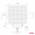 Lampa robocza LED szperacz AWL10 16LED 12V 24V AMIO-02424