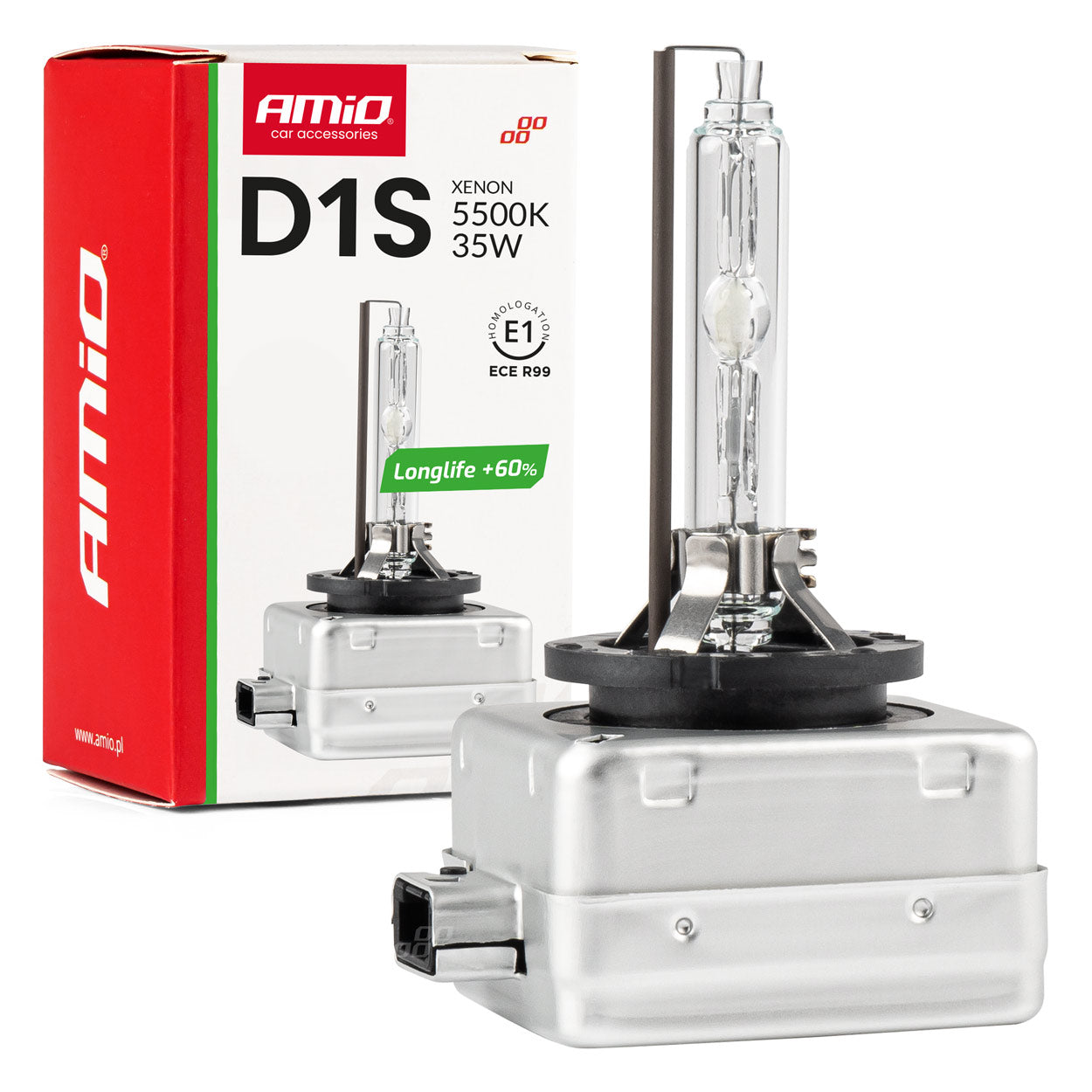 Żarówka ksenonowa żarnik xenon D1S 5500K AMiO LONG LIFE AMIO-01969