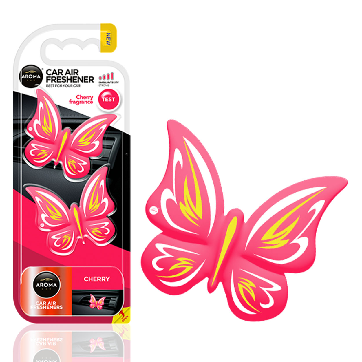Odświeżacz powietrza AROMA FANCY SHAPES BUTTERFLY Cherry