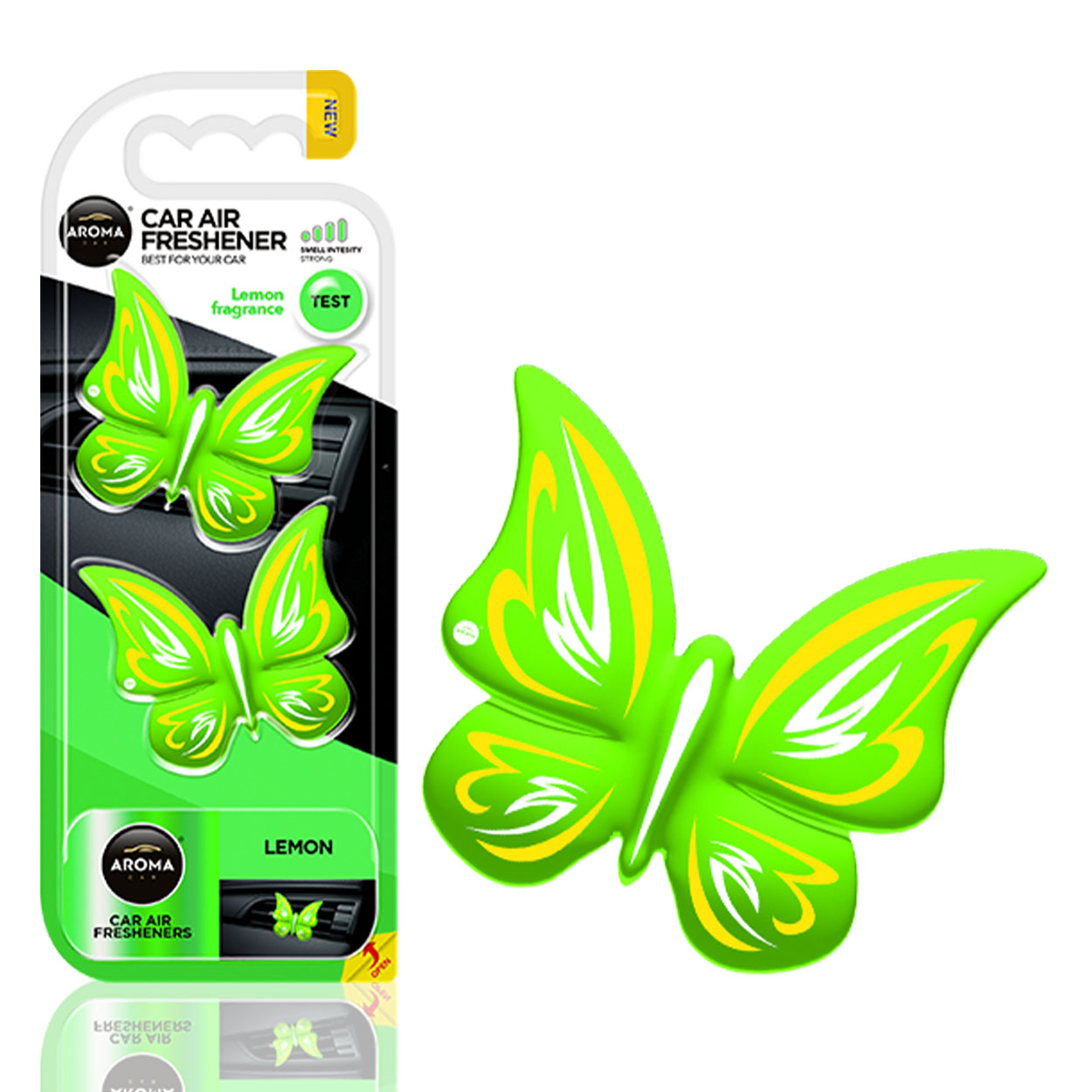 Odświeżacz powietrza AROMA FANCY SHAPES BUTTERFLY Lemon