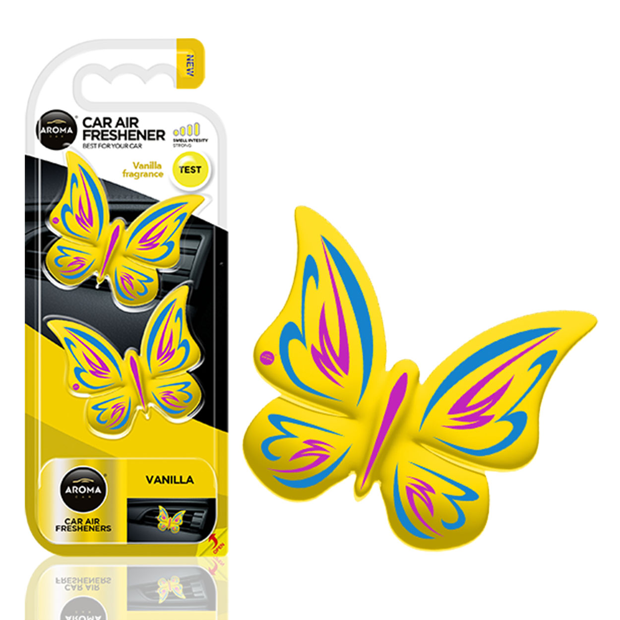Odświeżacz powietrza AROMA FANCY SHAPES BUTTERFLY Wanilia