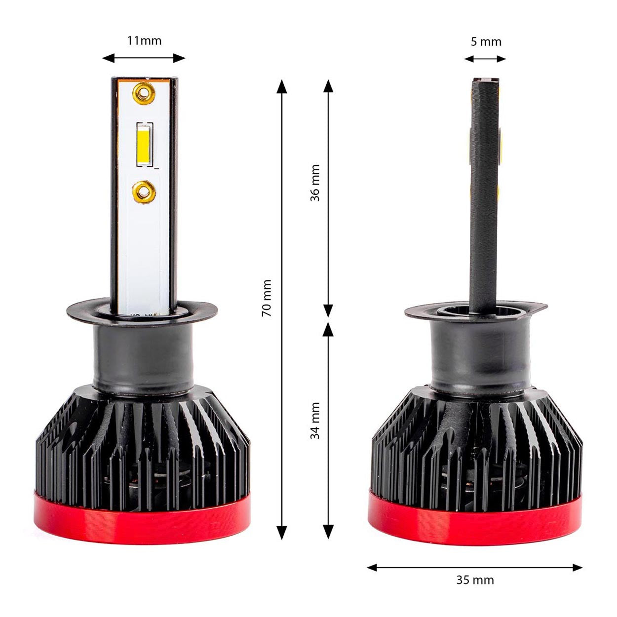 Żarówki samochodowe LED seria BF H1 6000K Canbus AMIO-02240