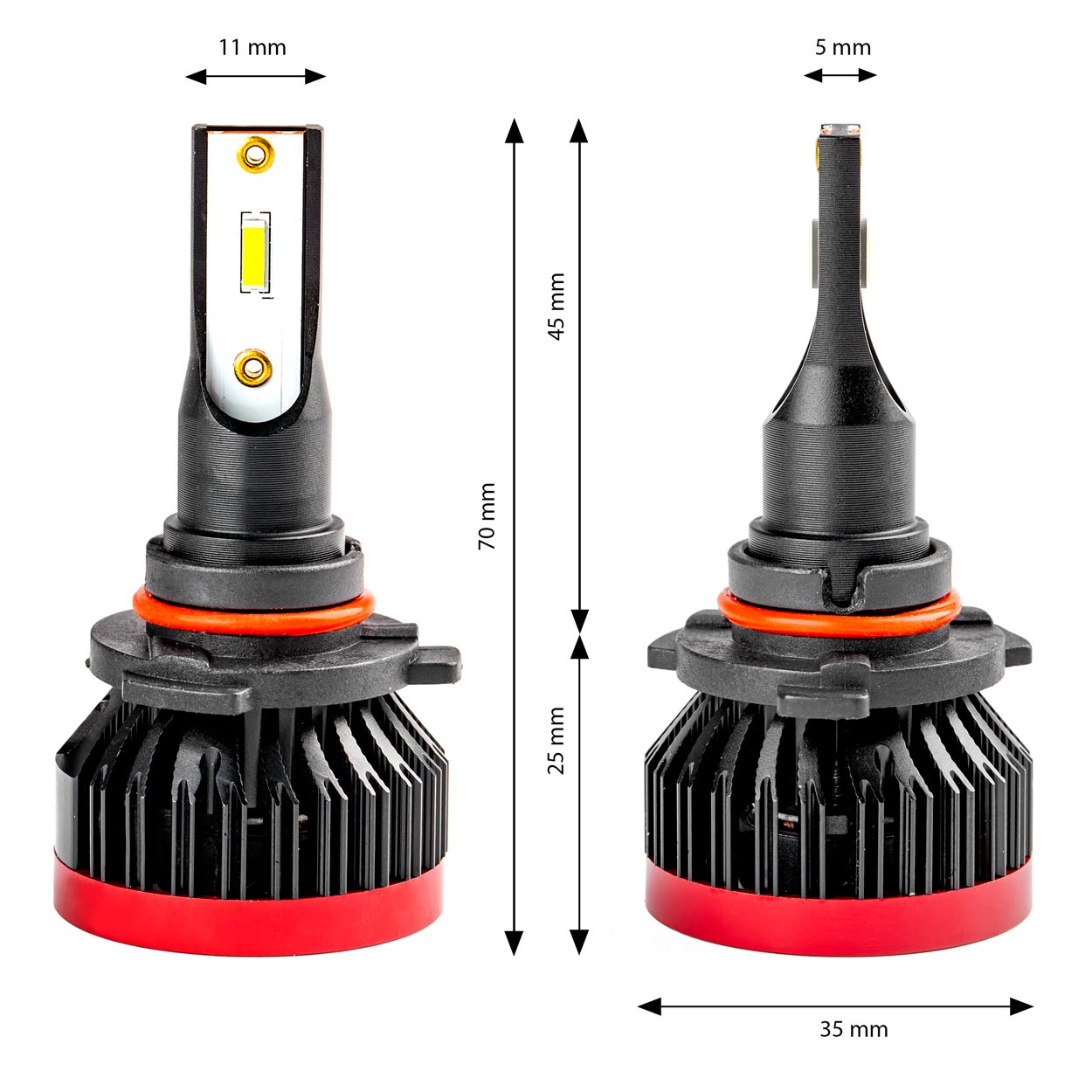 Żarówki samochodowe LED seria BF HB3 9005/HIR1 9011/H10 6000K Canbus AMIO-02246