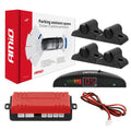Zestaw czujników parkowania cofania LED 4 sensory czarne 19 mm TRUCK BUS AMIO-02279