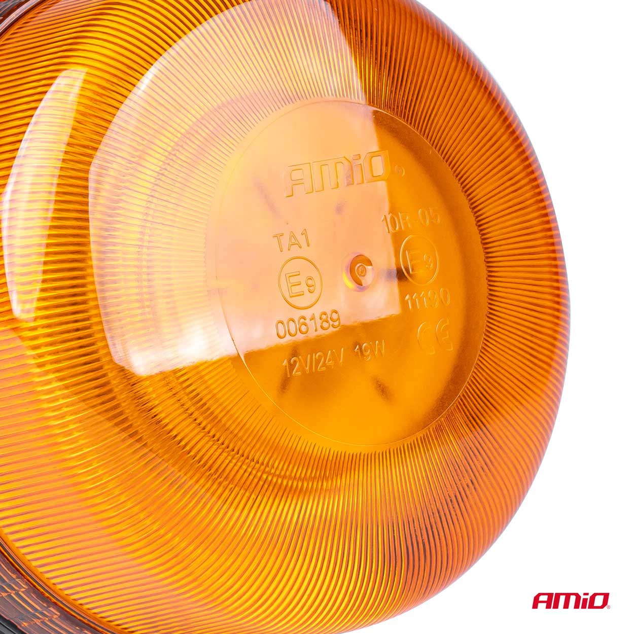 Lampa ostrzegawcza błyskowa kogut 36 LED magnes R65 R10 12V 24V W03m AMIO-02295