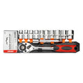 Klucz nasadowy grzechotka zestaw 11 szt  1/2" 10-24mm AMIO-02412