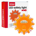 Lampa ostrzegawcza awaryjna z funkcją latarki 3xAAA IP65 12SMD + 3SMD światło czerwone AMIO-02499