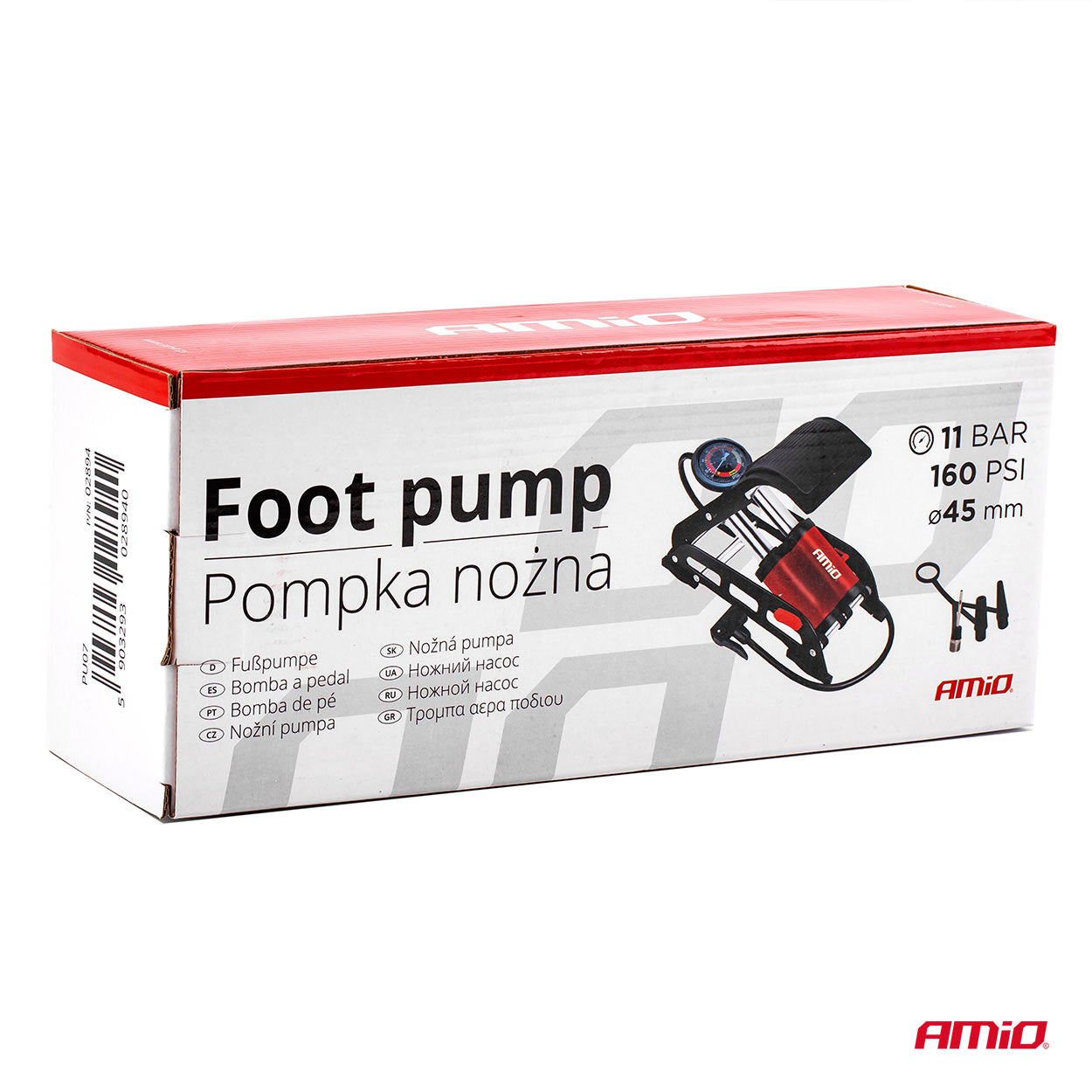 Pompka nożna dwutłokowa HQ 2xO45mm PU07 AMIO-02894