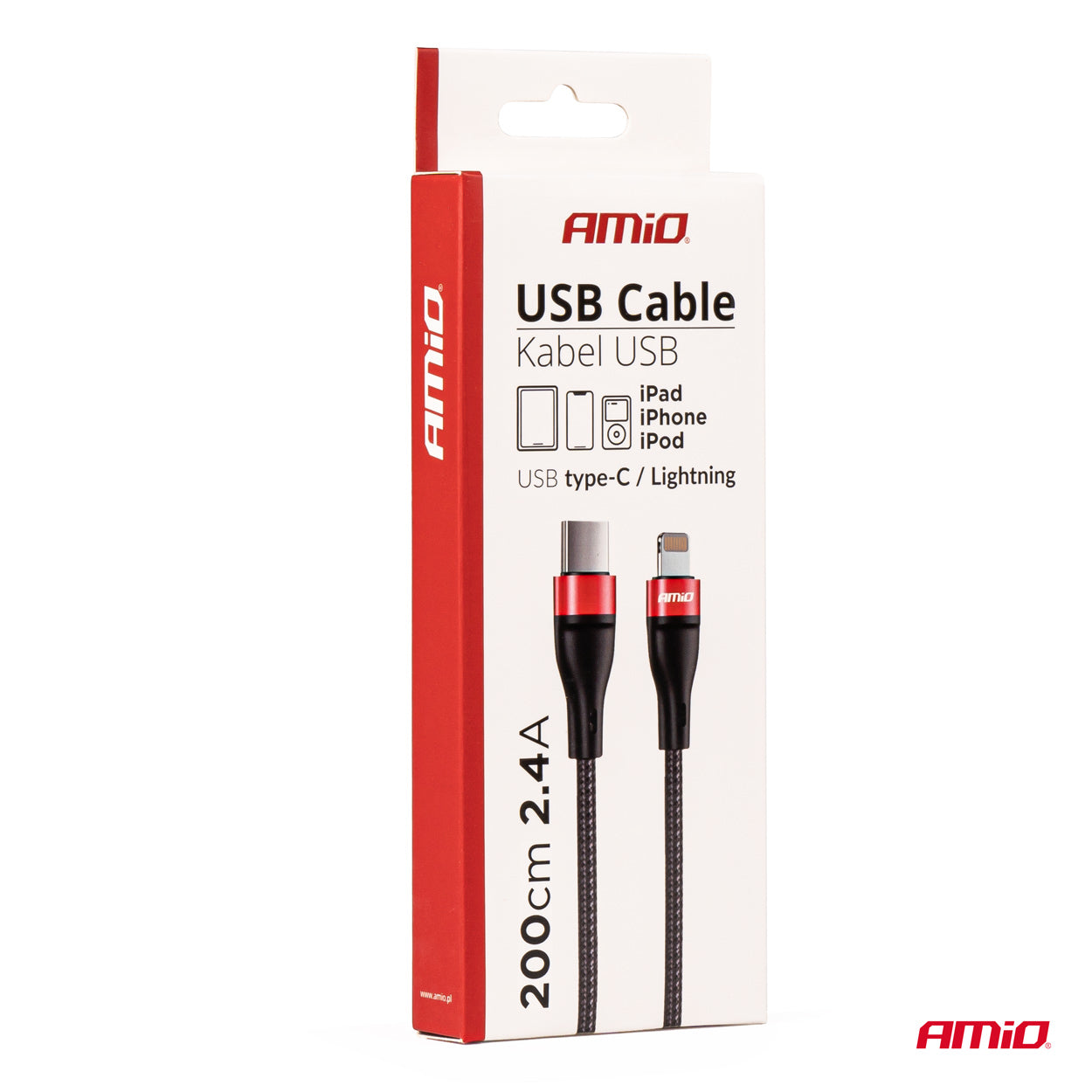 Kabel UC-19 USB-C + Lightning iphone 200 cm FullLINK AMIO-02931