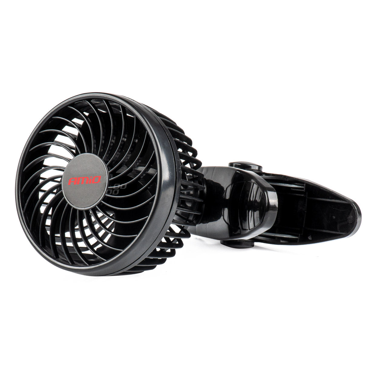 Wiatrak samochodowy wentylator z klipsem 12V AMIO-03005