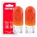 Żarówki halogenowe T10 W5W W2.1x9.5d 12V 2szt. blister AMIO-03347