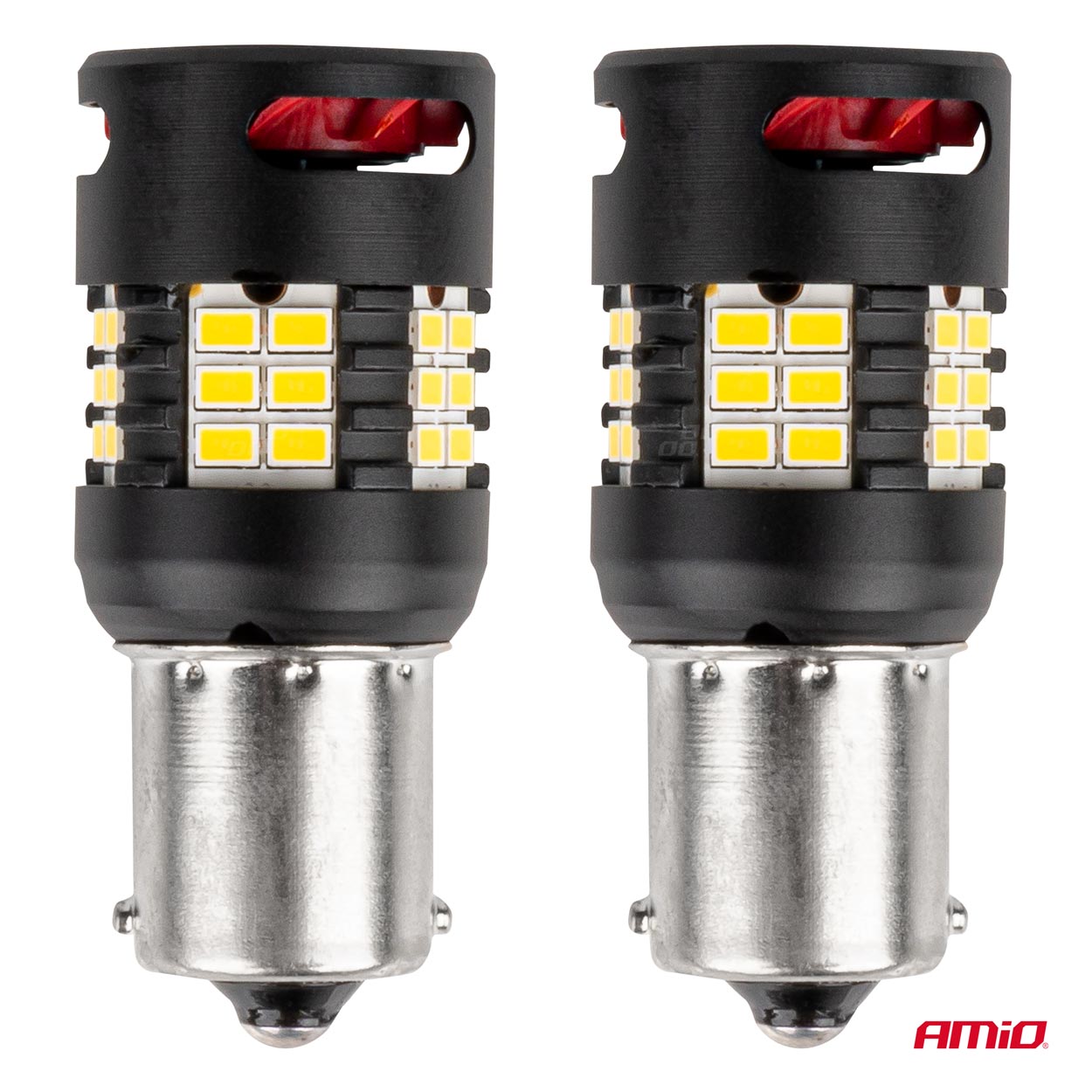 Żarówki LED CANBUS PRO series 1156 BA15S P21W R10W R5W 24x3020 SMD FAN White 12V 24V AMIO-03721