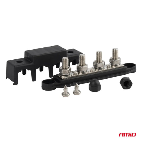 Blok rozdzielczy masy minusa bus bar M10 12V - 48V 250A AMIO-03811 AMiO
