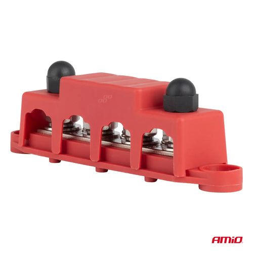 Blok rozdzielczy masy plusa bus bar M10 12V - 48V 250A AMIO-03812 AMiO