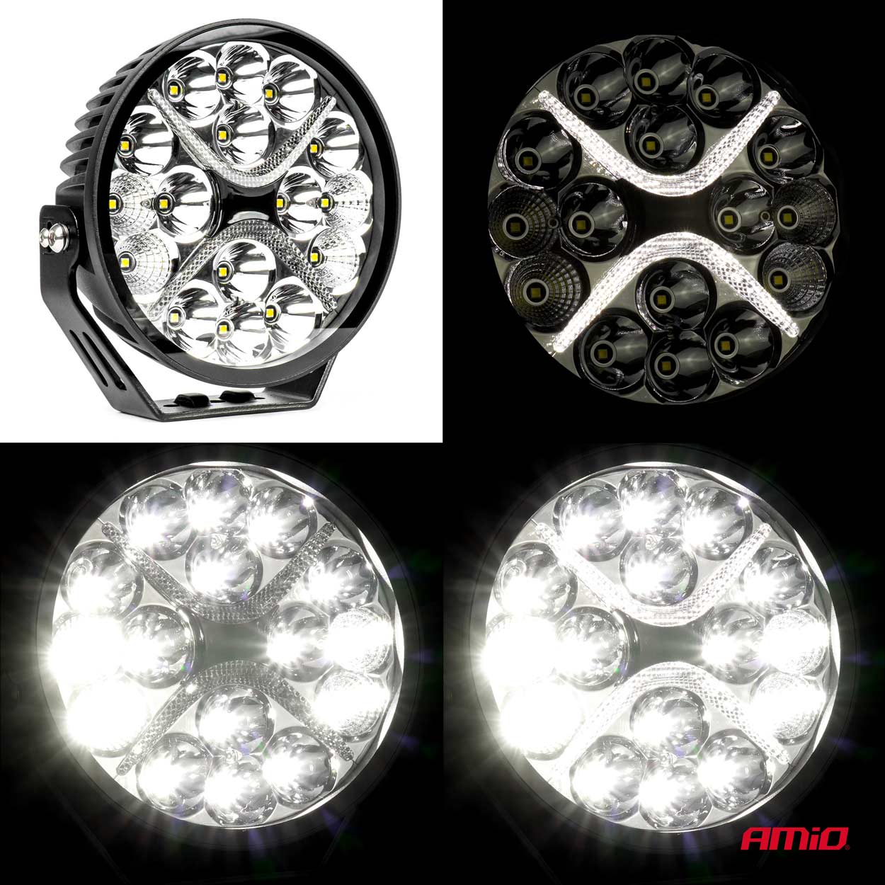 Lampa robocza drogowa LED PRO reflektor homologacja ECE R149 12V 24V AMIO-03871