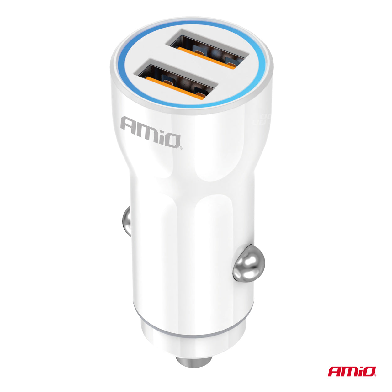 Ładowarka samochodowa 2x USB-A AMIO-03879