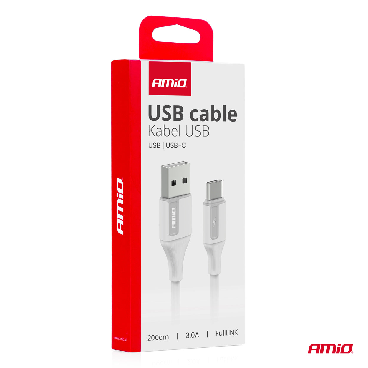 Kabel do ładowania USB-A - USB-C 3A 200cm FullLINK AMIO-03918
