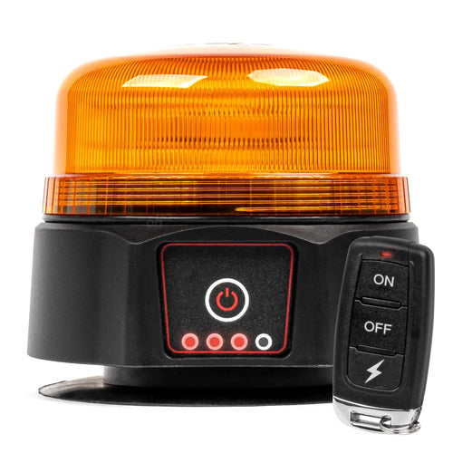 Bezprzewodowa lampa ostrzegawcza kogut LED z pilotem R65 R10 12V 24V AMIO-03932 AMiO