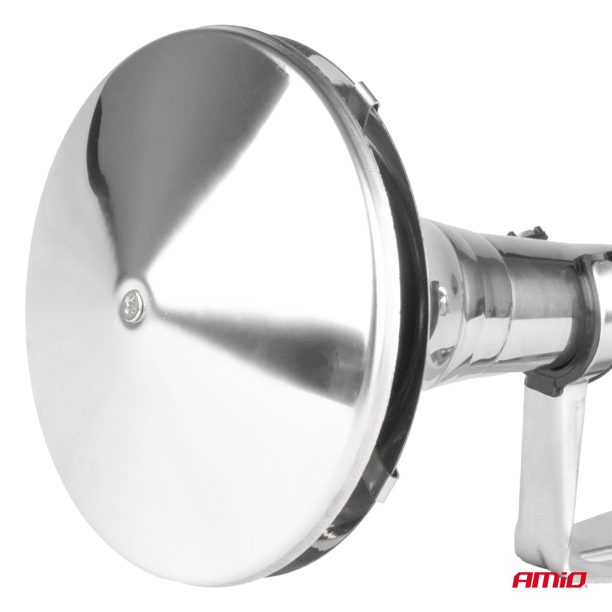 Klakson fanfara pneumatyczna sygnał dźwiękowy chrom 620mm niski ton AMIO-04078