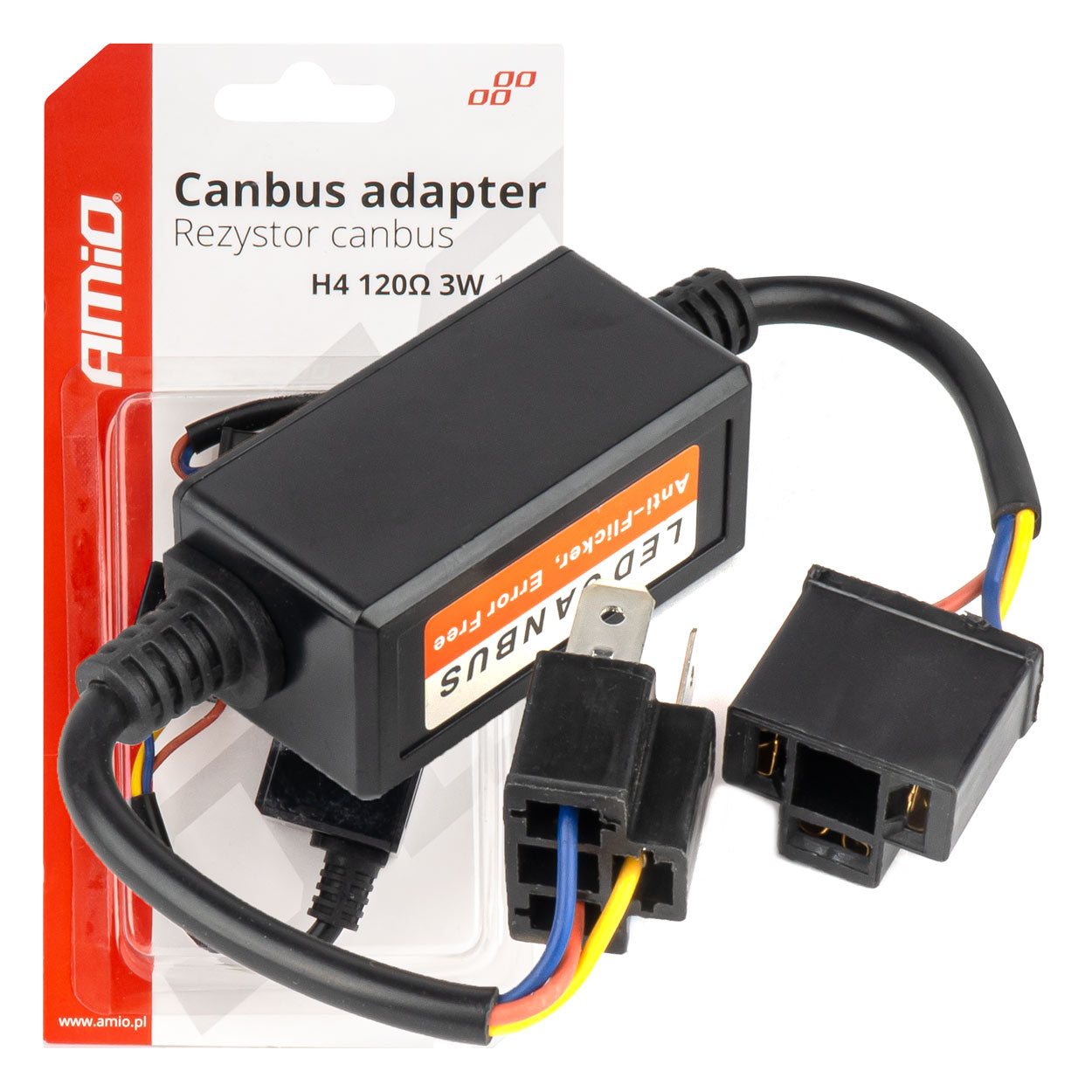 Rezystor CANBUS opornik do żarówek LED 3W 120ohm H4 AMIO-04127