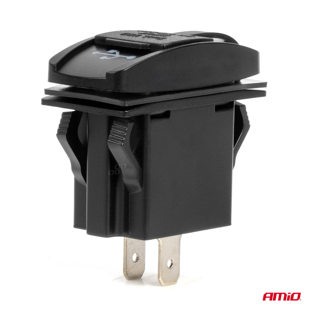Ładowarka samochodowa z gniazdami USB wodoodporna w kształcie łódki 2x USB 12V 24V AMIO-04228