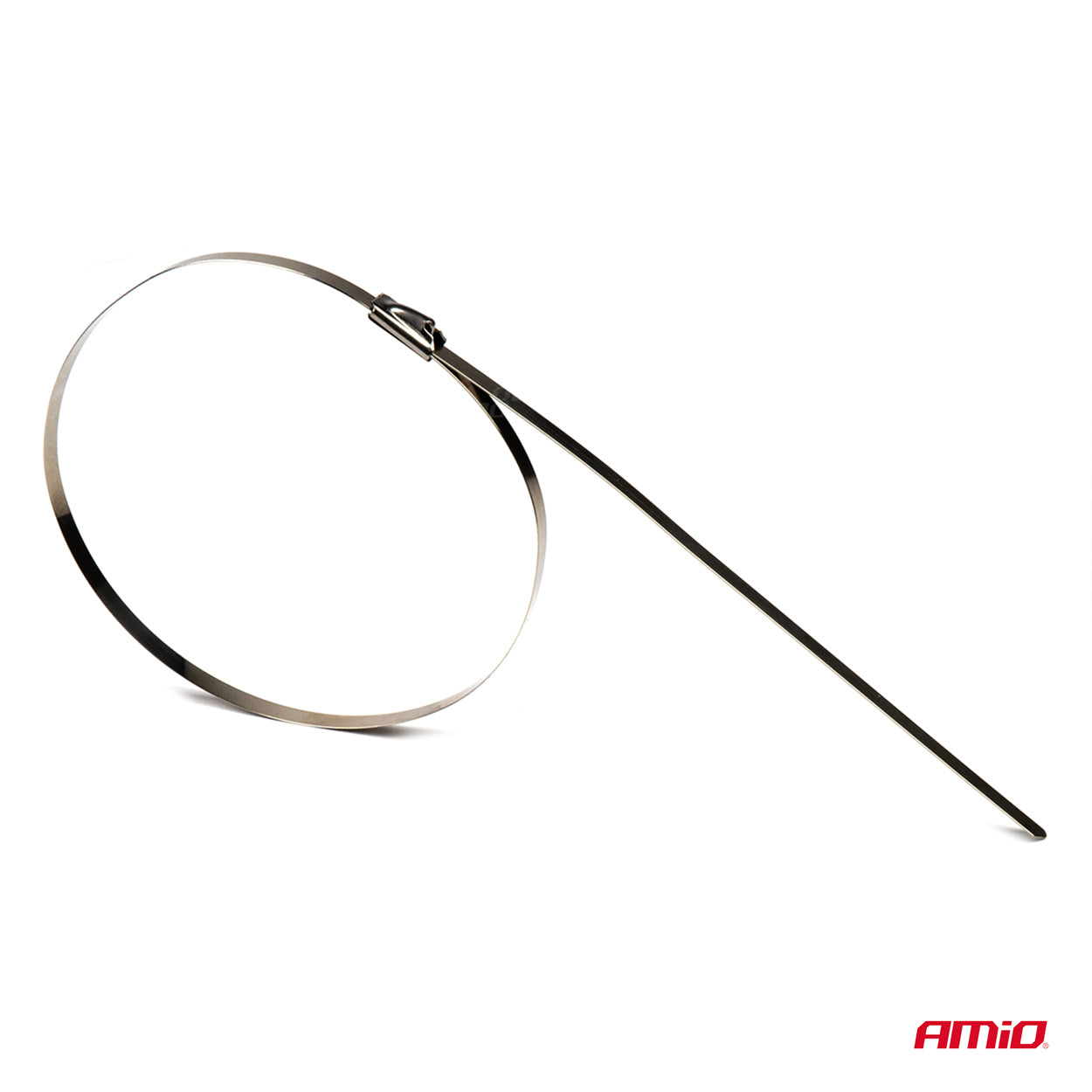 Opaski zaciskowe metalowe ze stali nierdzewnej 7.9x400mm 100 szt. AMIO-04326