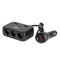 Rozdzielacz gniazda zapalniczki z ładowarką 2x USB-A 1x USB-C QC4.0 12V 24V 120W 80cm AMIO-04366