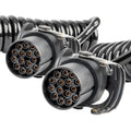 Przewód spiralny naczepy TIR 2x 15 PIN 5m 24V AMIO-04382