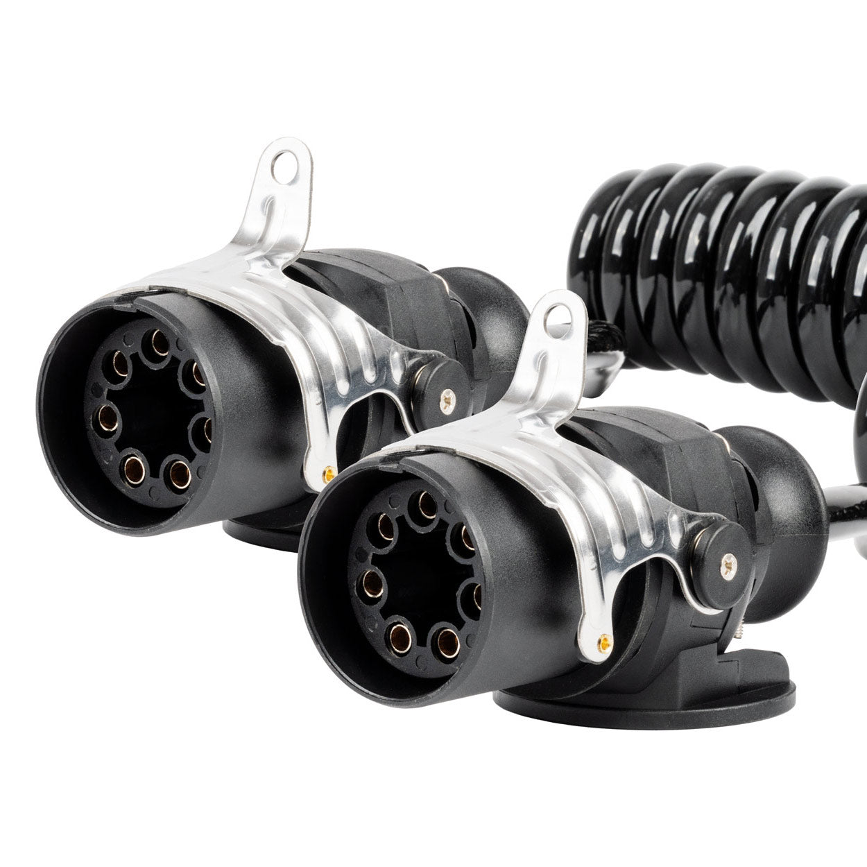 Przewód spiralny naczepy TIR 2x 7 PIN typ EBS 5m 24V AMIO-04383