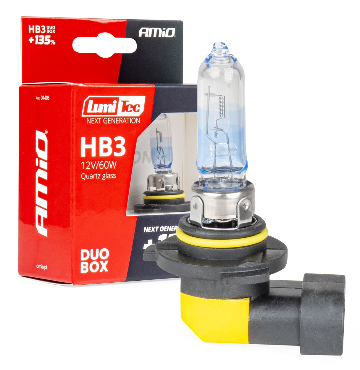 Żarówki halogenowe HB3 12V 60W LumiTec NEXT GENERATION +135% DUO AMIO-04406
