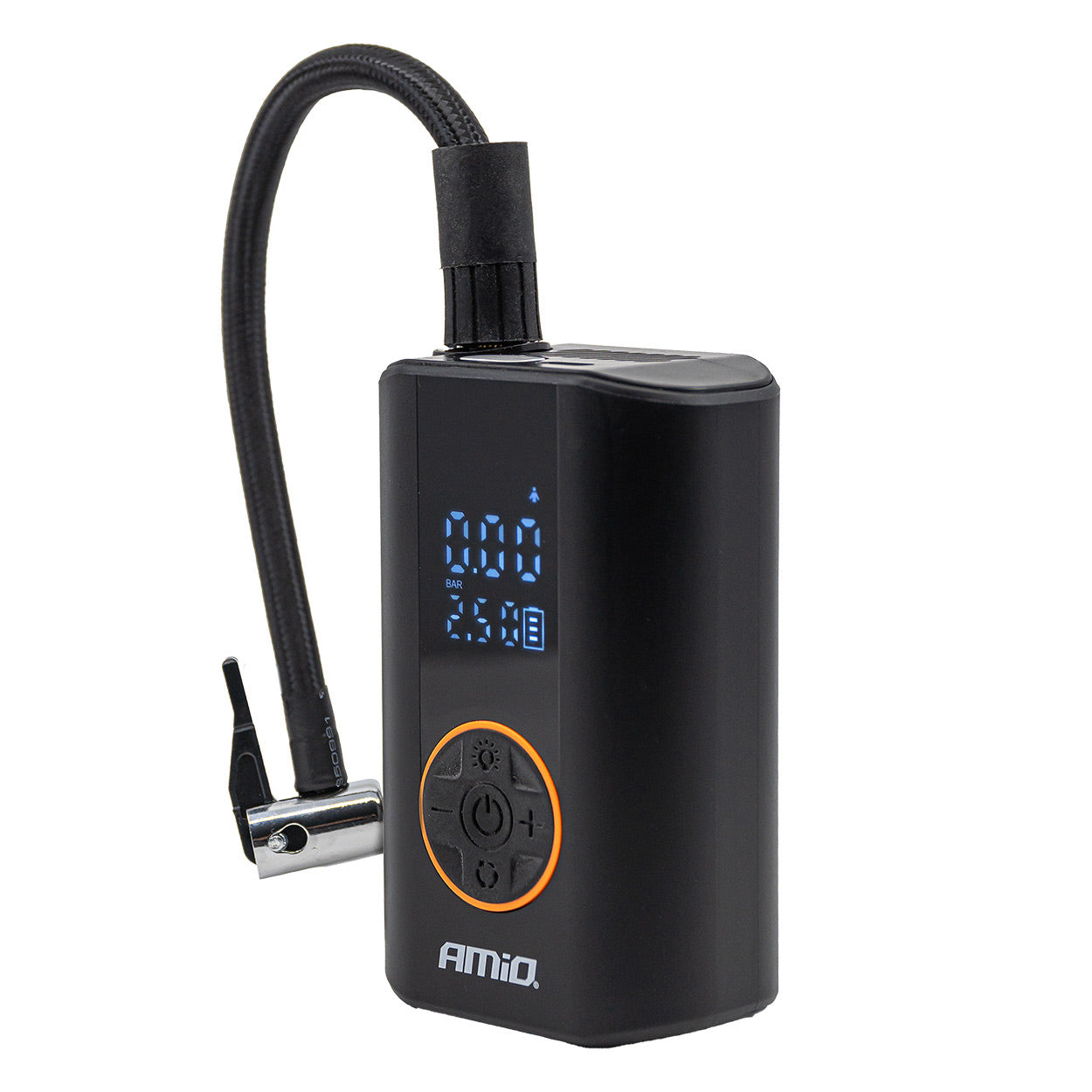 Kompresor samochodowy bezprzewodowy z wyświetlaczem LED 40W USB-C ACOMP-25 AMIO-04414