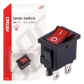 Włącznik kołyskowy z czerwonym podświetleniem 6A 250V AMIO-04439