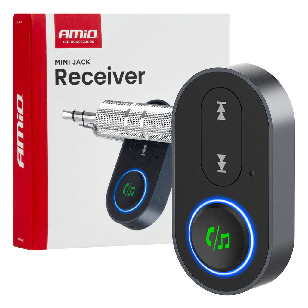 Odbiornik bluetooth na mini jack AUX AMIO-04658