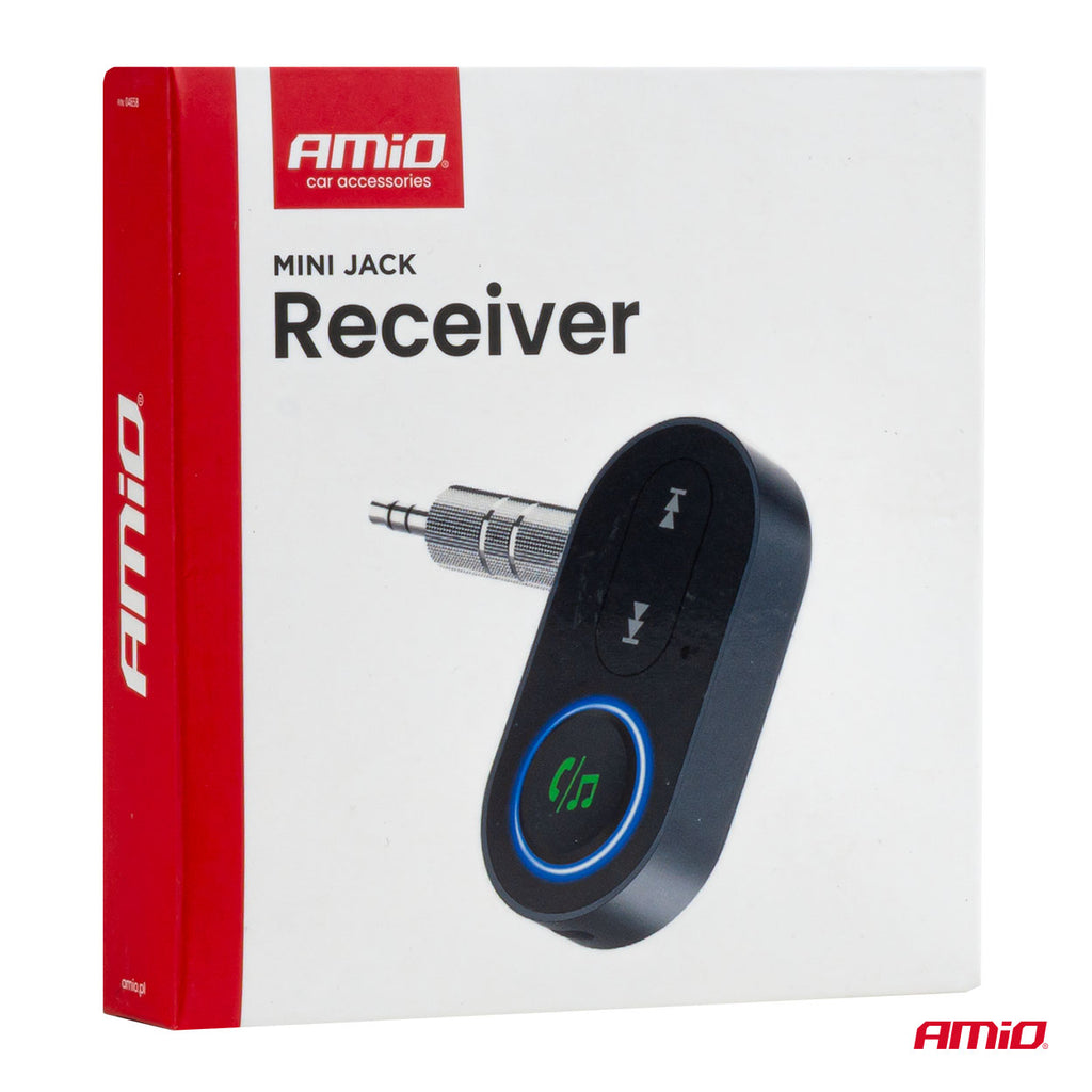 Odbiornik bluetooth na mini jack AUX AMIO-04658
