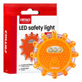 Samochodowa lampa awaryjna akumulatorowa z funkcją latarki LED 12SMD+3SMD 650mAh (BATT) światło czerwone AMIO-04673