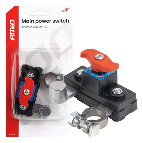 Główny wyłącznik prądu hebel akumulatora 12V 24V 250A AMIO-04831 AMiO