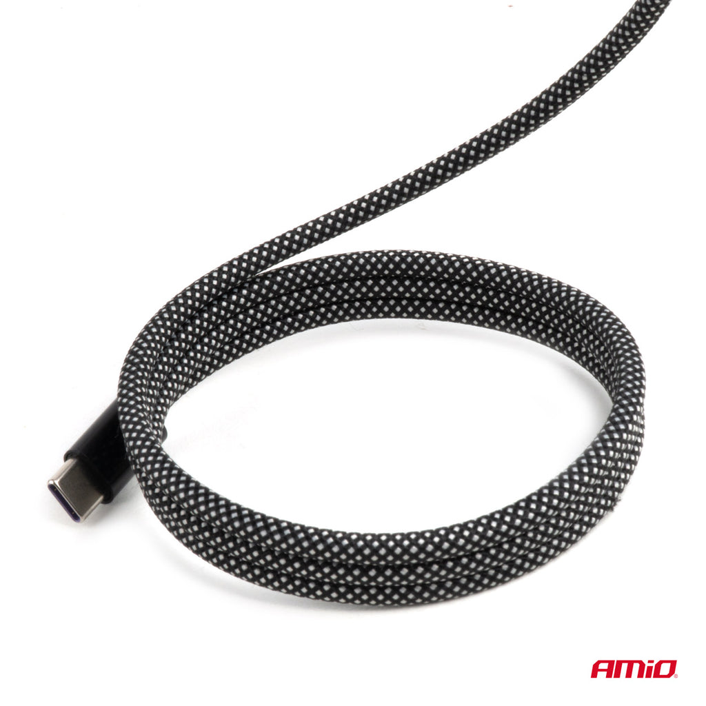 Kabel USB magnetyczny USB-C – USB-C 60W 100cm AMIO-04840