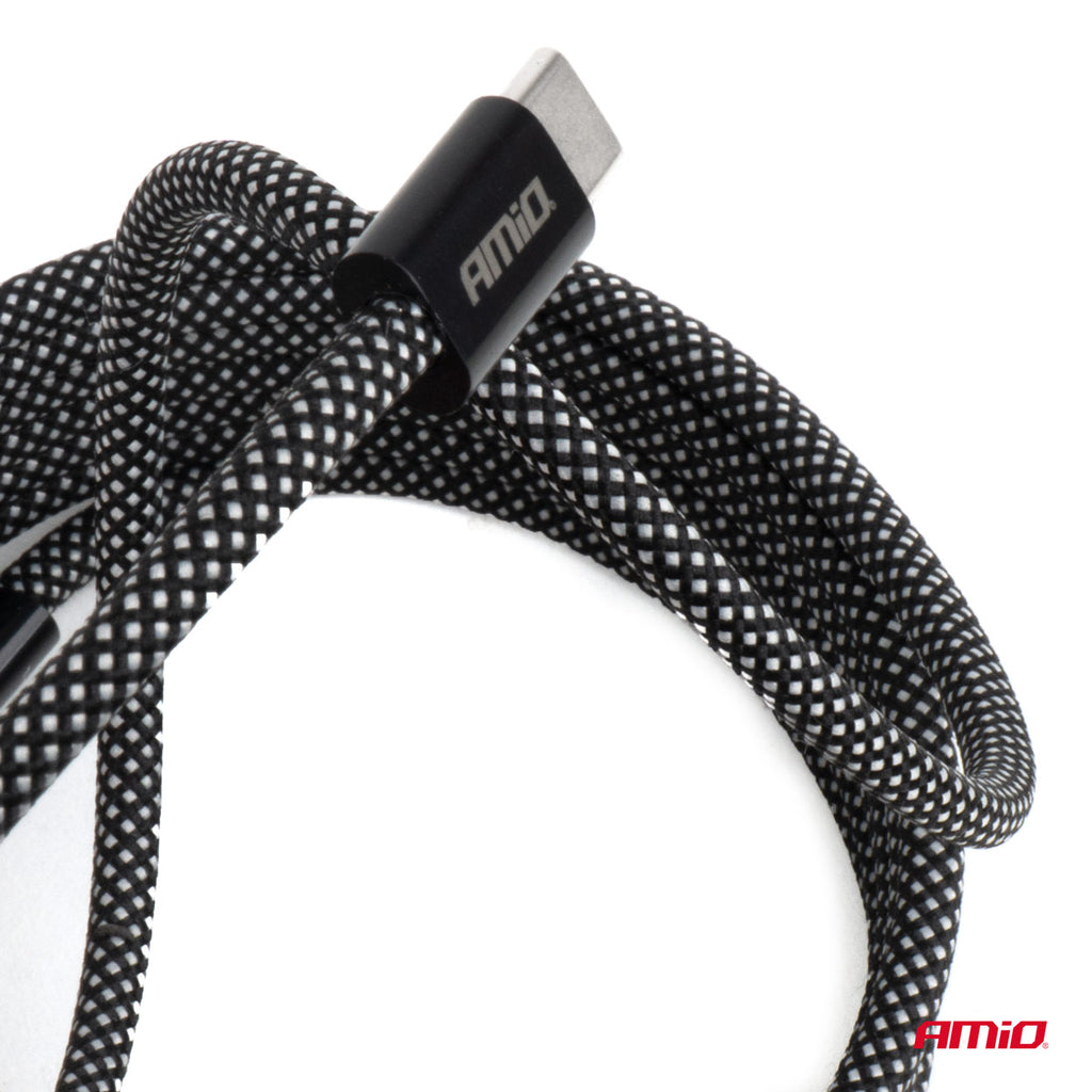 Kabel USB magnetyczny USB-C – USB-C 60W 100cm AMIO-04840