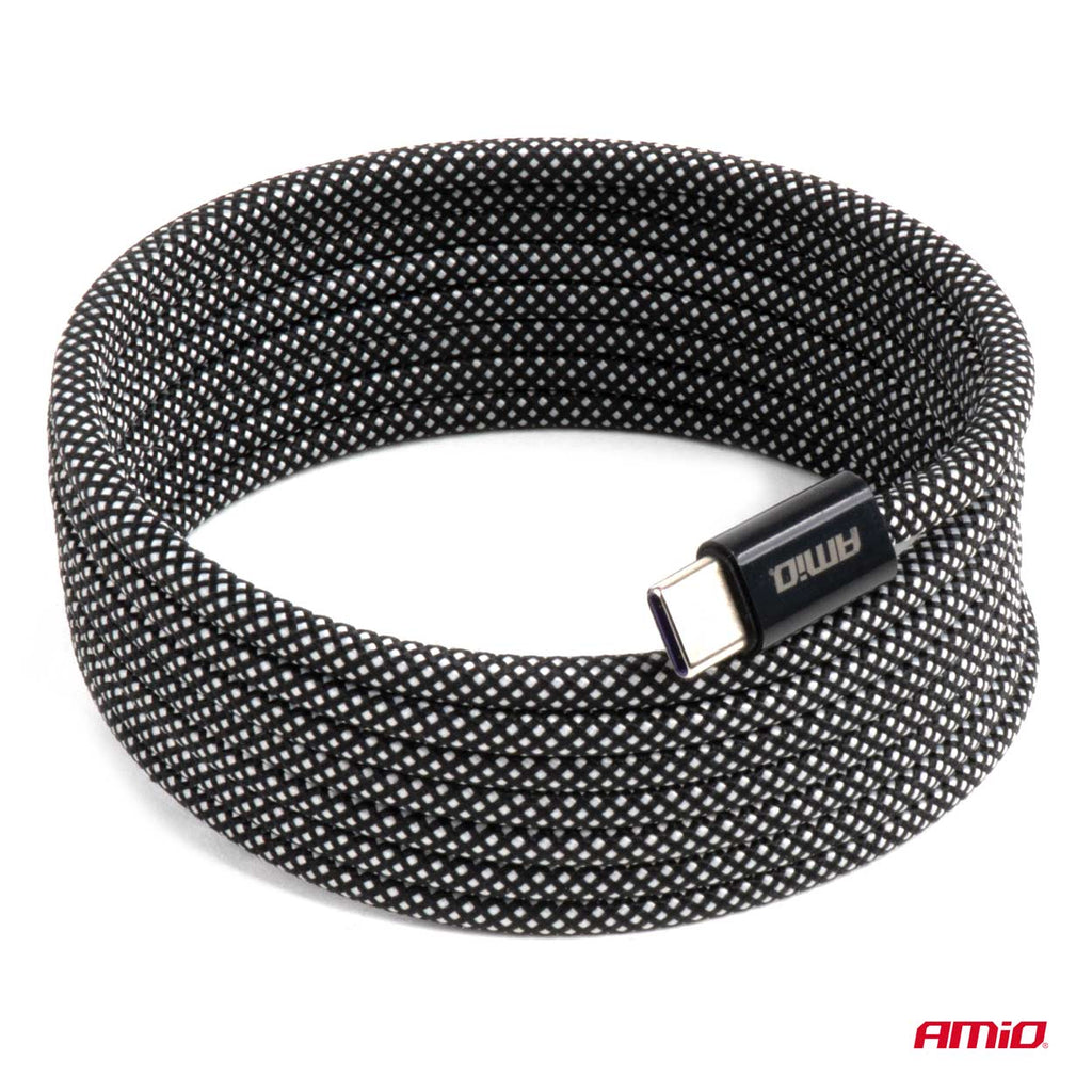 Kabel USB magnetyczny USB-C – USB-C 60W 200cm AMIO-04841