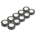 Taśmy izolacyjne PVC zestaw 10szt. czarne 19mm x 20m  x 0.13mm AMIO-04844