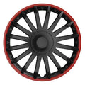 Kołpak samochodowy czarny Crystal 16" cali Black&Red (czarny z czerwoną obwódką)