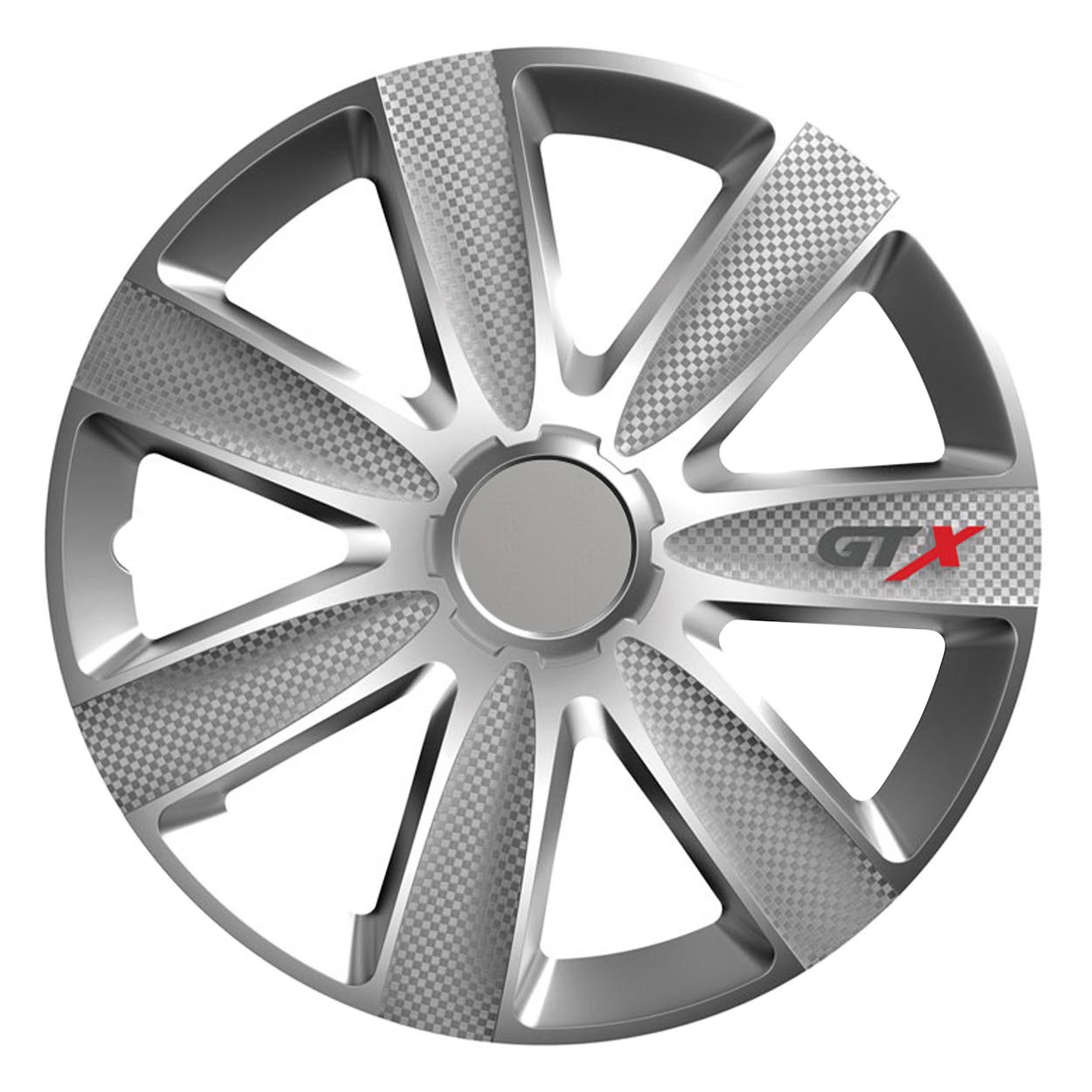 Kołpak samochodowy carbon srebrny GTX 14" cali