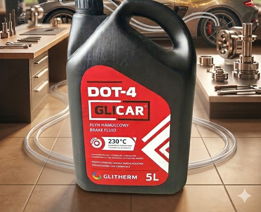 5-litrowe opakowanie płynu hamulcowego GLICAR DOT-4