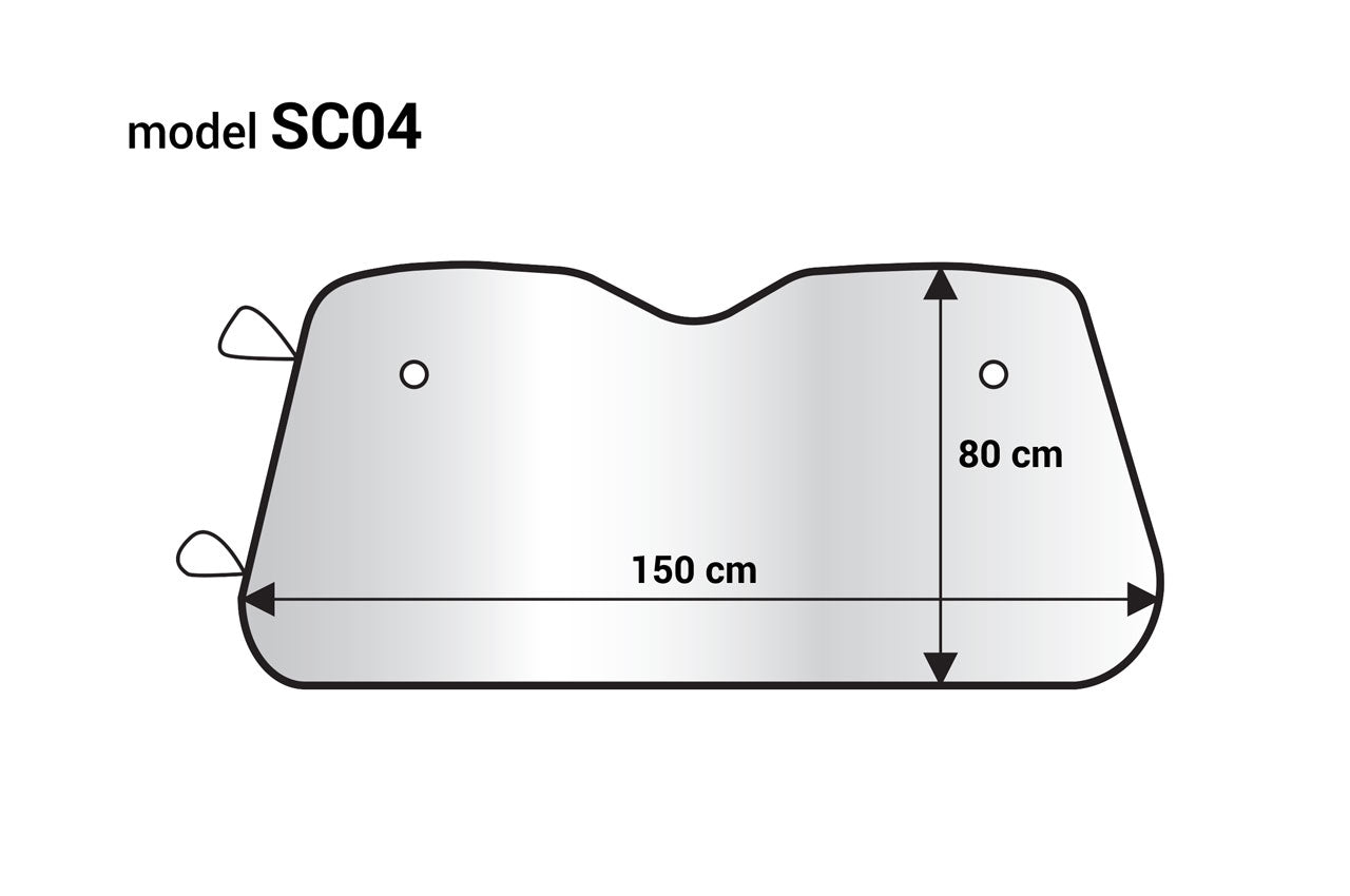 Osłona na szybę 150x80cm przeciwsłoneczna przeciwszronowa AMIO-01534